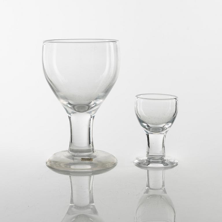 Signe Persson-Melin, 20 "Ruben" glasses, Boda, Sweden, 1970's.
