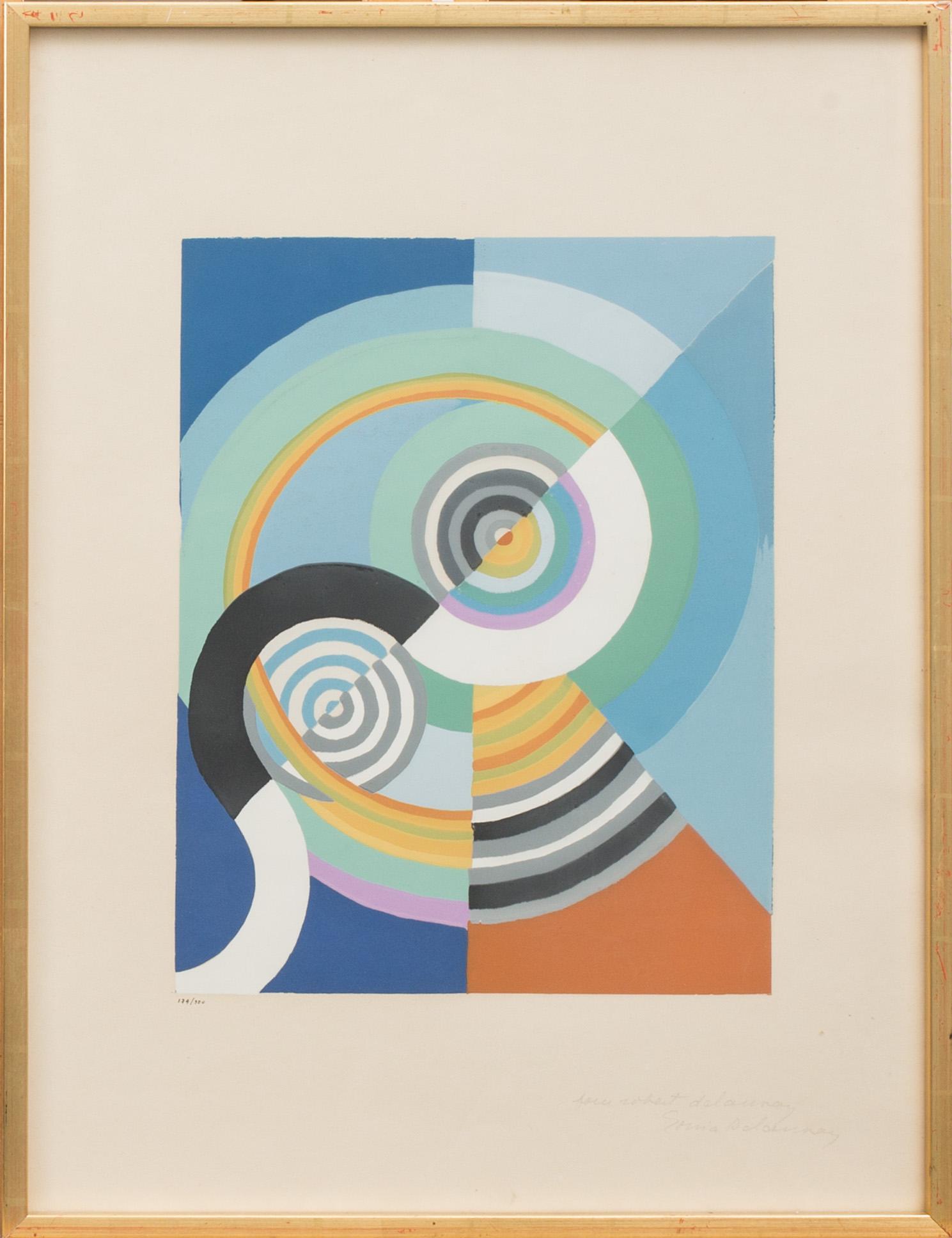 ROBERT DELAUNAY, efter, färgserigrafi, signerad av Sonia Delaunay och numrerad 179/300, utförd 1953.
