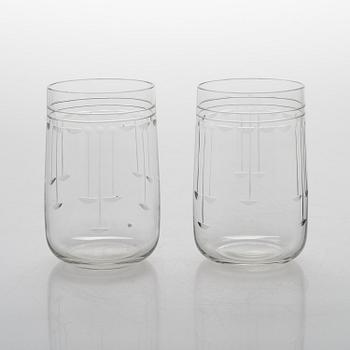 An 18-piece set of drinking glasses from the around 1910-1920s.