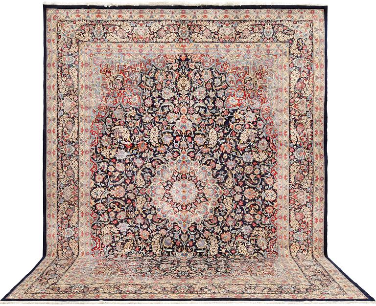 Rug, Kirman, southeastern Iran, approximately 387 x 294 cm.