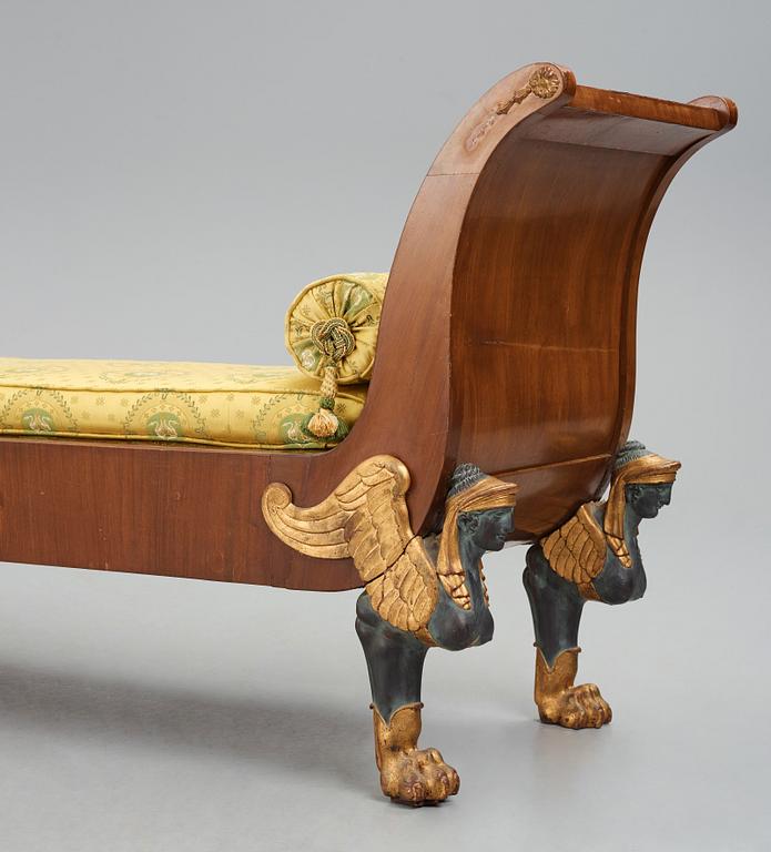 An empire /empirestyle mahogany daybed, 19th century.