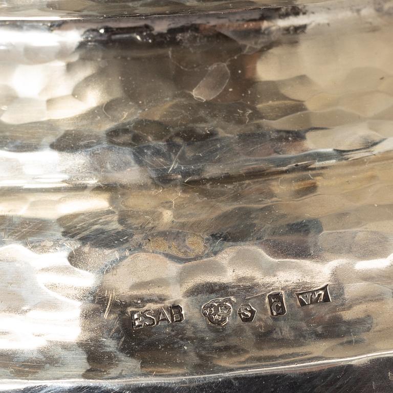 Bowl, silver, stamped ESAB, Kristianstad 1923.
