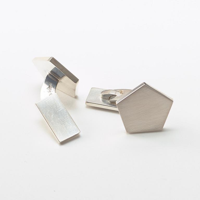 Wiwen Nilsson, manschettknappar, ett par, Lund 1961, sterling.