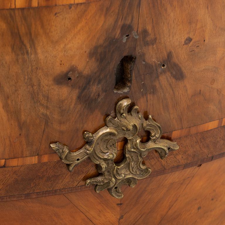 A rococo chest of drawers, mid 18th Century.