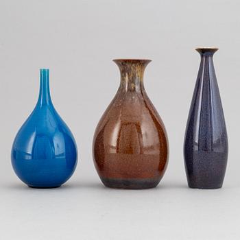 Carl-Harry Stålhane, a set of three stoneware vases for Rörstrand and Designhuset.