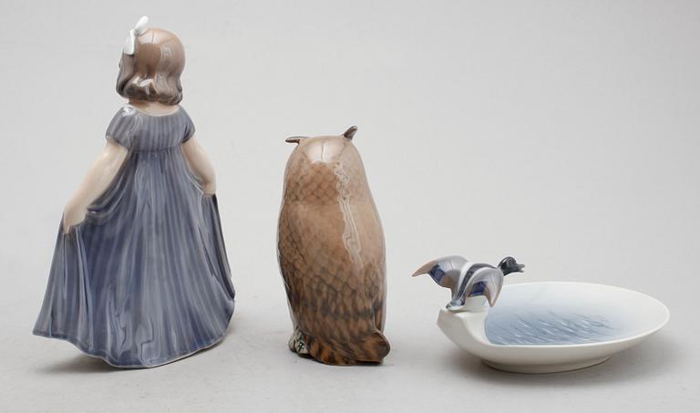 FIGURER, 2 ST SAMT FAT, porslin, Royal Copenhagen, Danmark.
