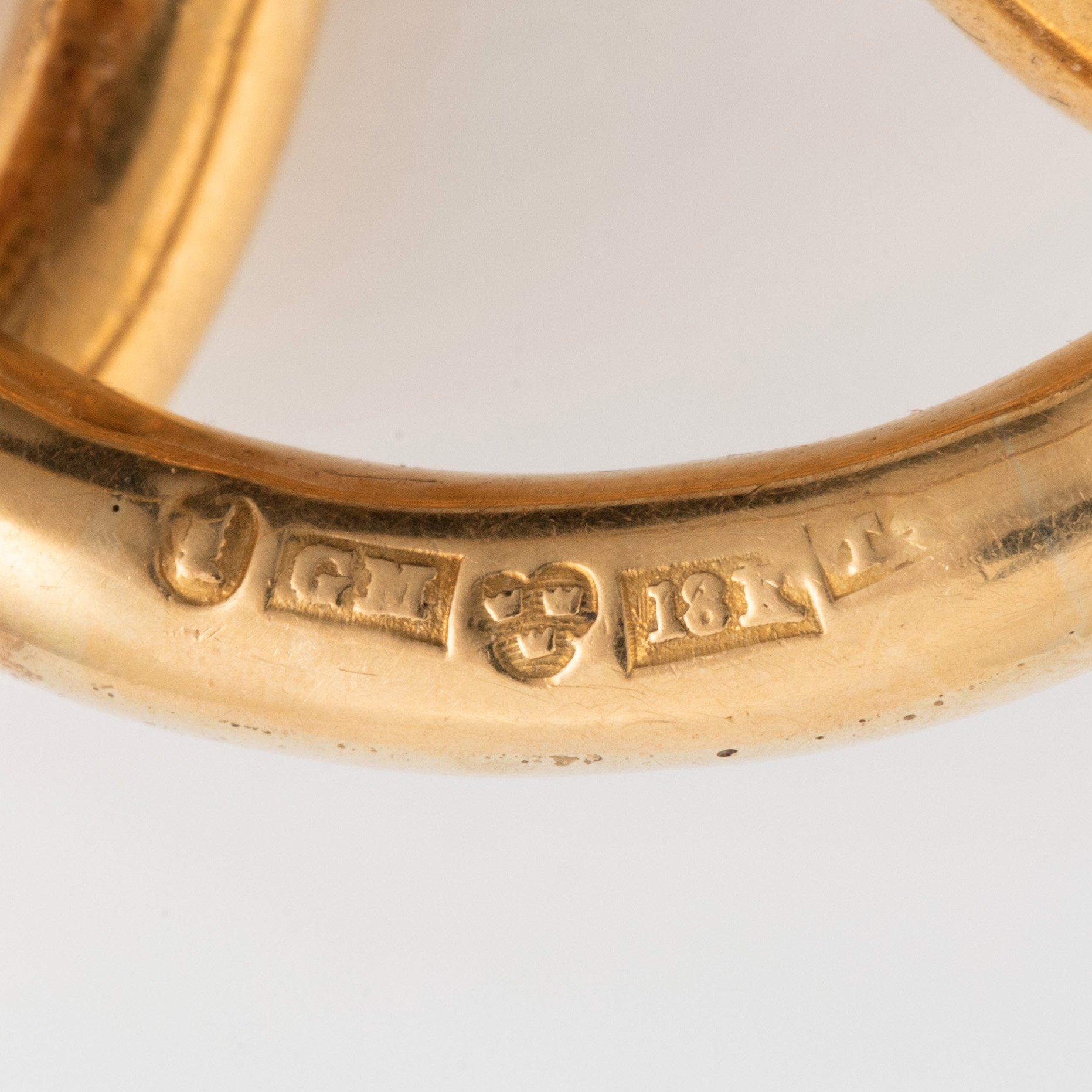 Brosch 18K guld, G. Möllenborg.