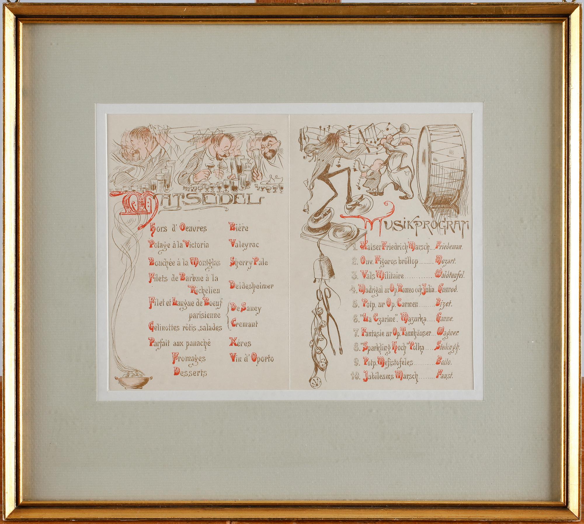 ALBERT ENGSTRÖM, grafiska blad, 7 st, 1895-1901.