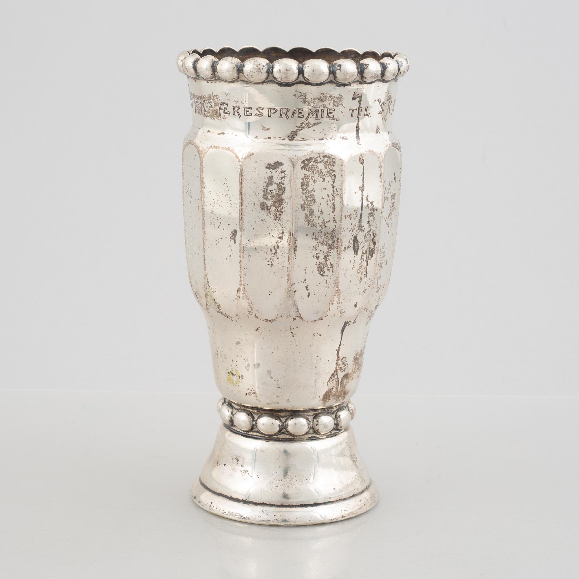 Pokal, silver, Danmark 1916.