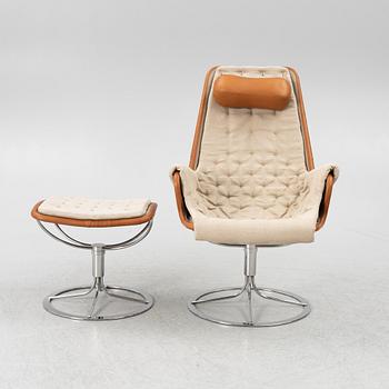 Bruno Mathsson, armchair with footstool, "Jetson", Dux samt Bruno Mathsson International.