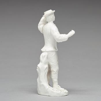 A Swedish soft paste Marieberg porcelain figure, 18th Century.