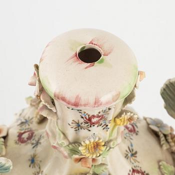 A ceramic table lamp, Ardalt Dresden, Nove, Italy, 21st Century.