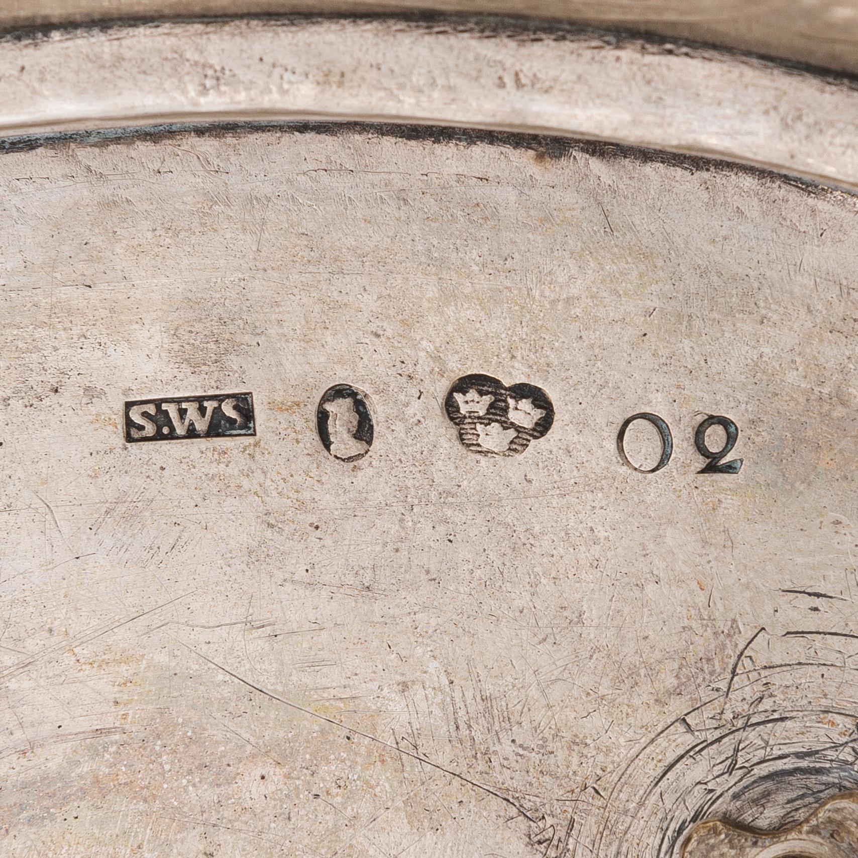 Stefan Westerstråhle, bordssurtout, silver, Stockholm 1796.