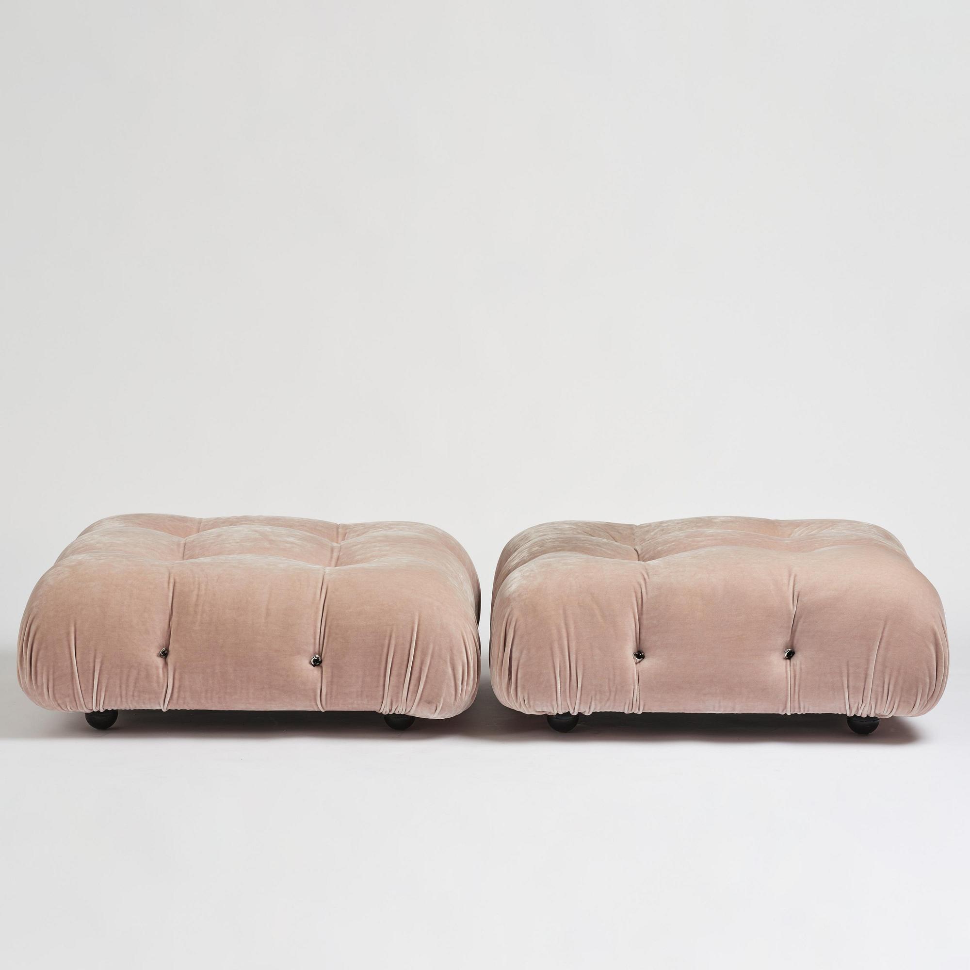 Mario Bellini, a pair of "Camaleonda" ottomans, B&B Italia, Italy, post 1970.
