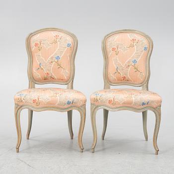 Stolar, ett par rokoko, 1700-talets mitt.