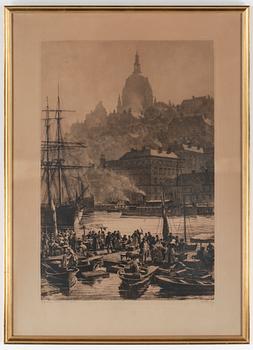 Axel Herman Hägg (Haig) · AXEL HERMAN HAIG, etsning, signerad o daterad 1888.