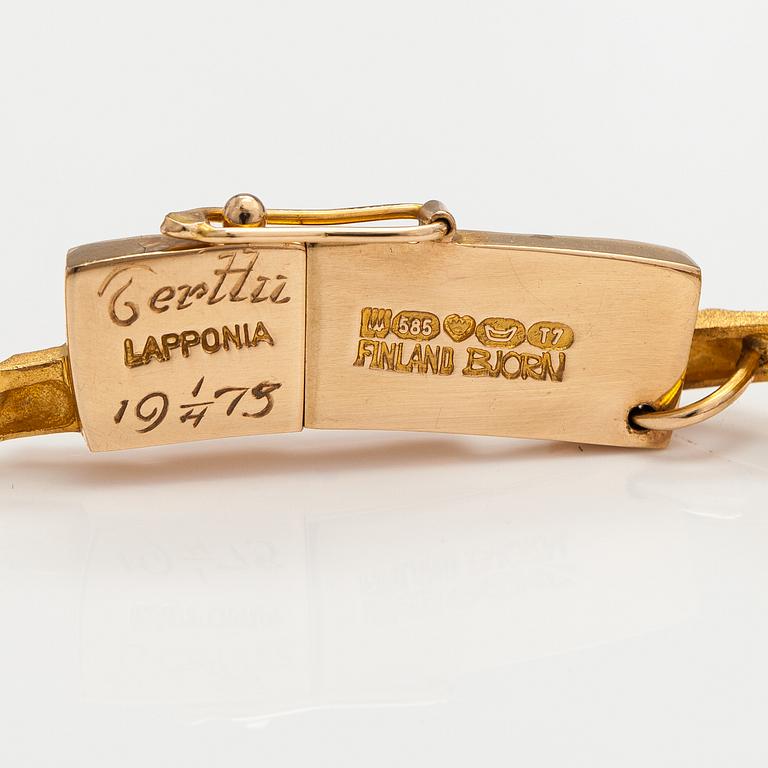 Björn Weckström, "Big Tundra", a 14K gold necklace. Lapponia 1972.