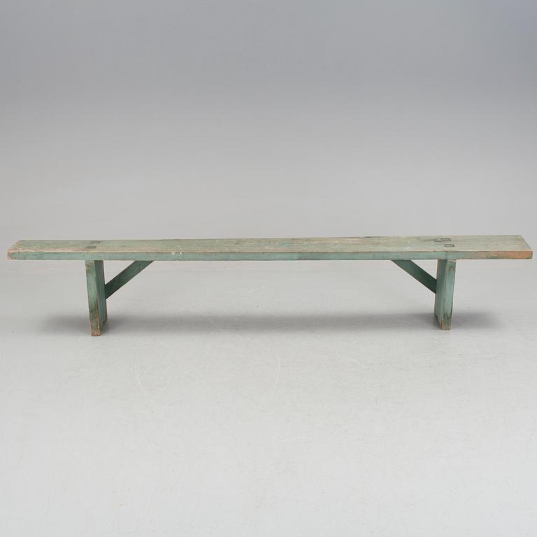 A pine bench, second half of the 19th Century.