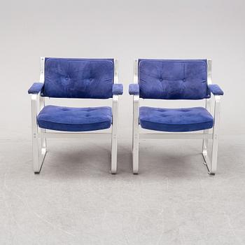 Karl Erik Ekselius, a pair of 'Mondo' armchairs, later part of the 20th century.
