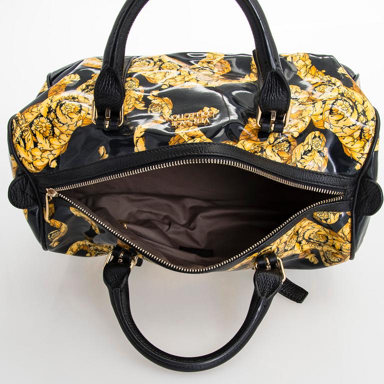 Versace Collection, A 'Hibiscus Leopard Print' duffel bag.