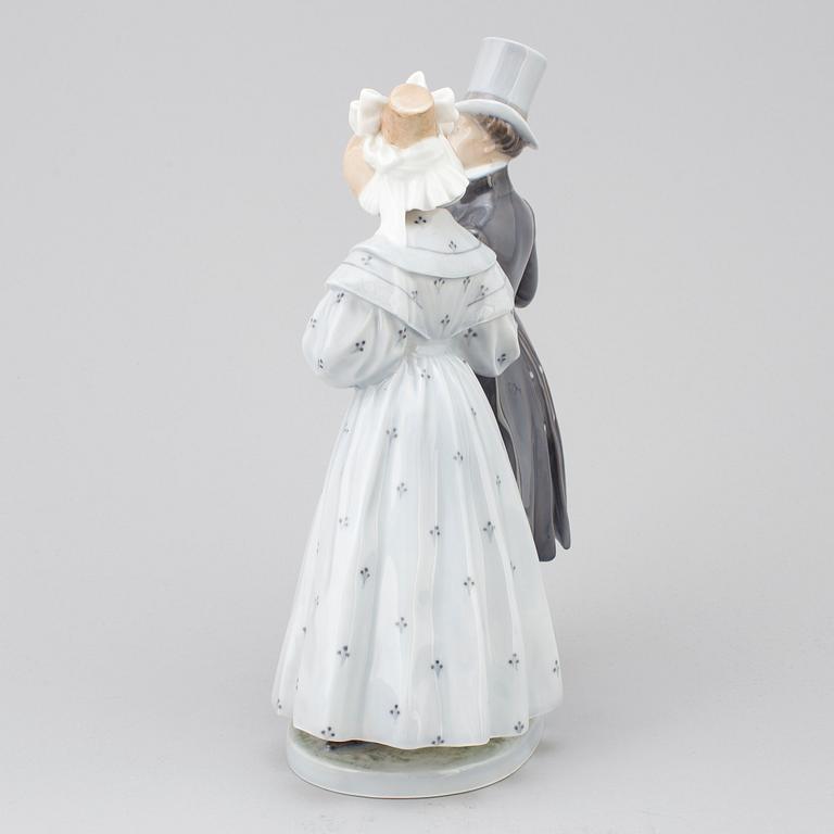 A Royal Copenhagen porcelain figurine, 'Victorian couples'.