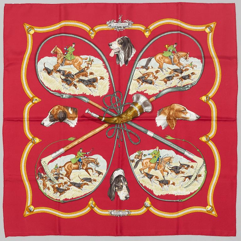 Hermès, scarf, "Le Laisser courre".