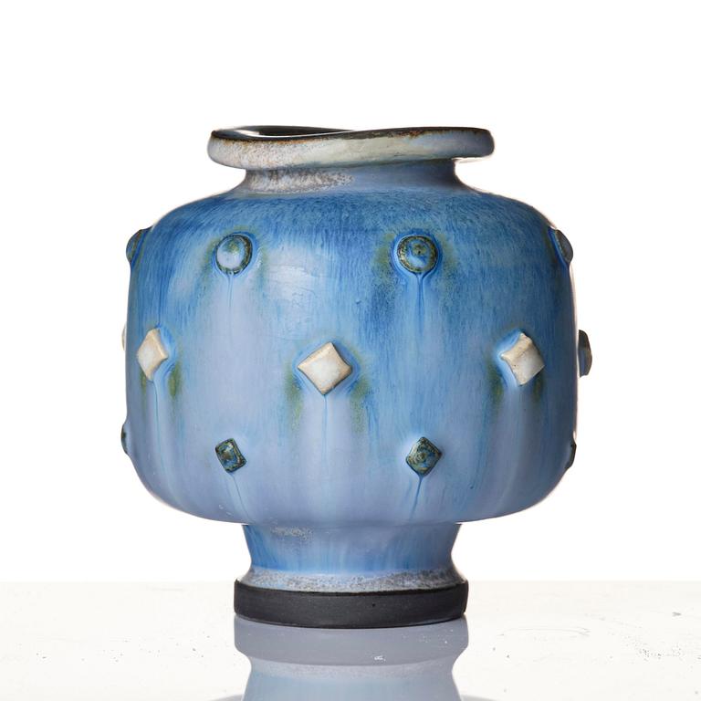 Wilhelm Kåge, a set of two stoneware vases, Gustavsberg Studio 1940s.