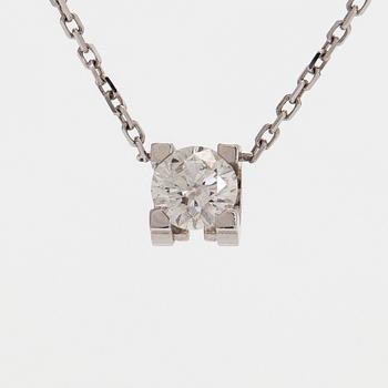 Cartier, halsband, "C de Cartier", 18K vitguld med en briljantslipad diamant.