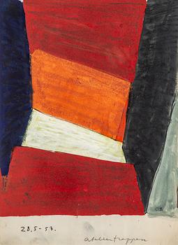 OLLE BONNIÉR, watercolor on paper, signed and dated 28.5-57.