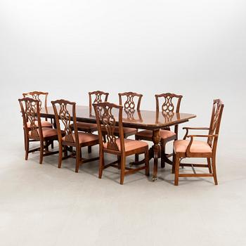 Dining set, 9 pieces, Thomasville USA, late 20th century.