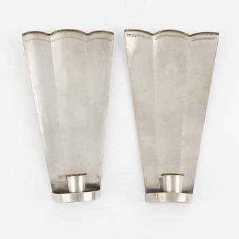 Nils Fougstedt, a pair of wall sconces model "60", Firma Svenskt Tenn, Stockholm 1926-27.