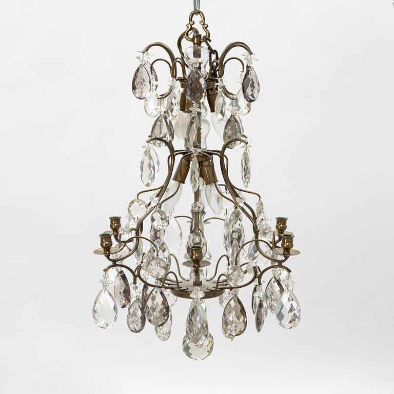 A Rococo style chandelier, first half of the 20th century.