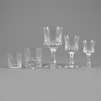 SERVISDELAR, 27 st, glas, "Prince", Göran Wärff, Kosta, 1900-talets slut.