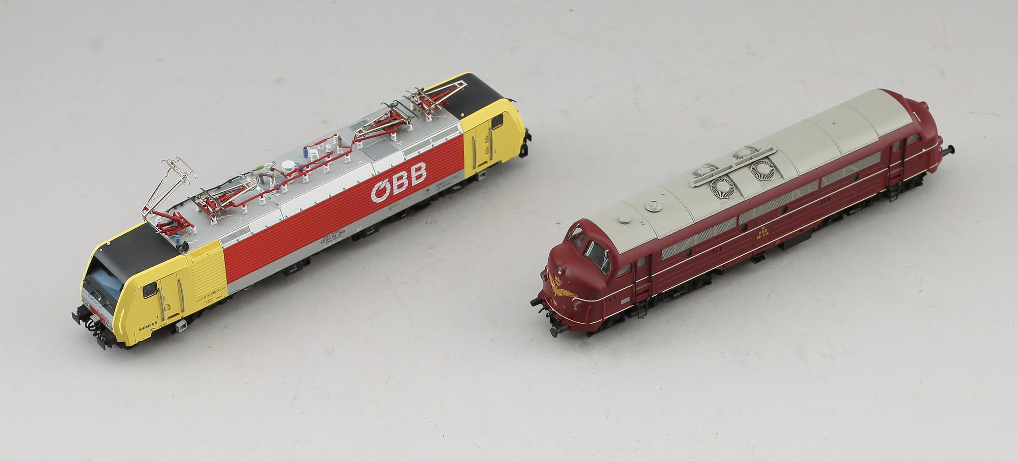 SAMLING MODELLTÅG, 4 delar, Roco, Österrike.