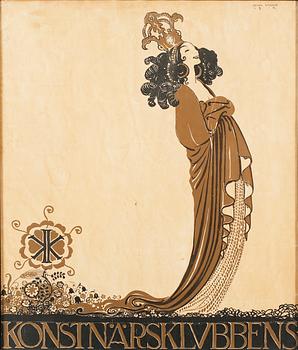 JOHN BAUER, a litograph poster, signed and dated in print, 1914.