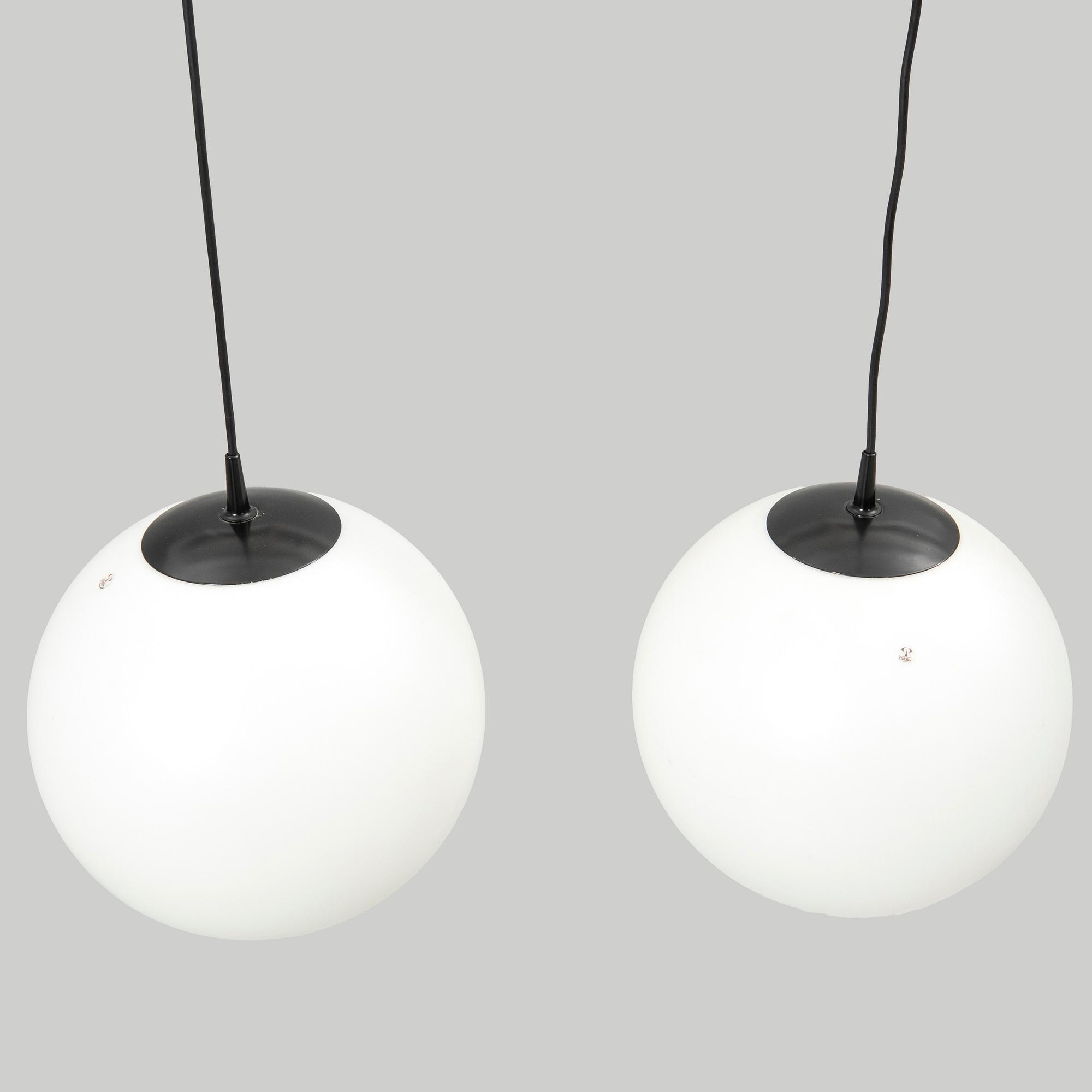 Ceiling lamps, a pair, Putzler, Germany, 20th century.