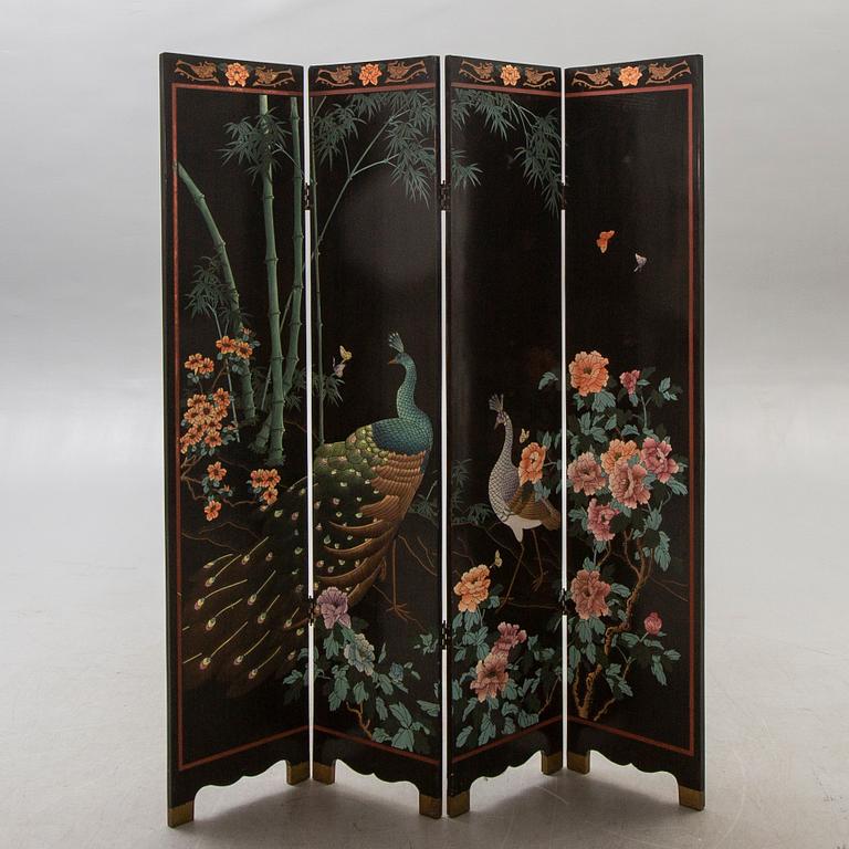 A Japanese folding screen 20th century.