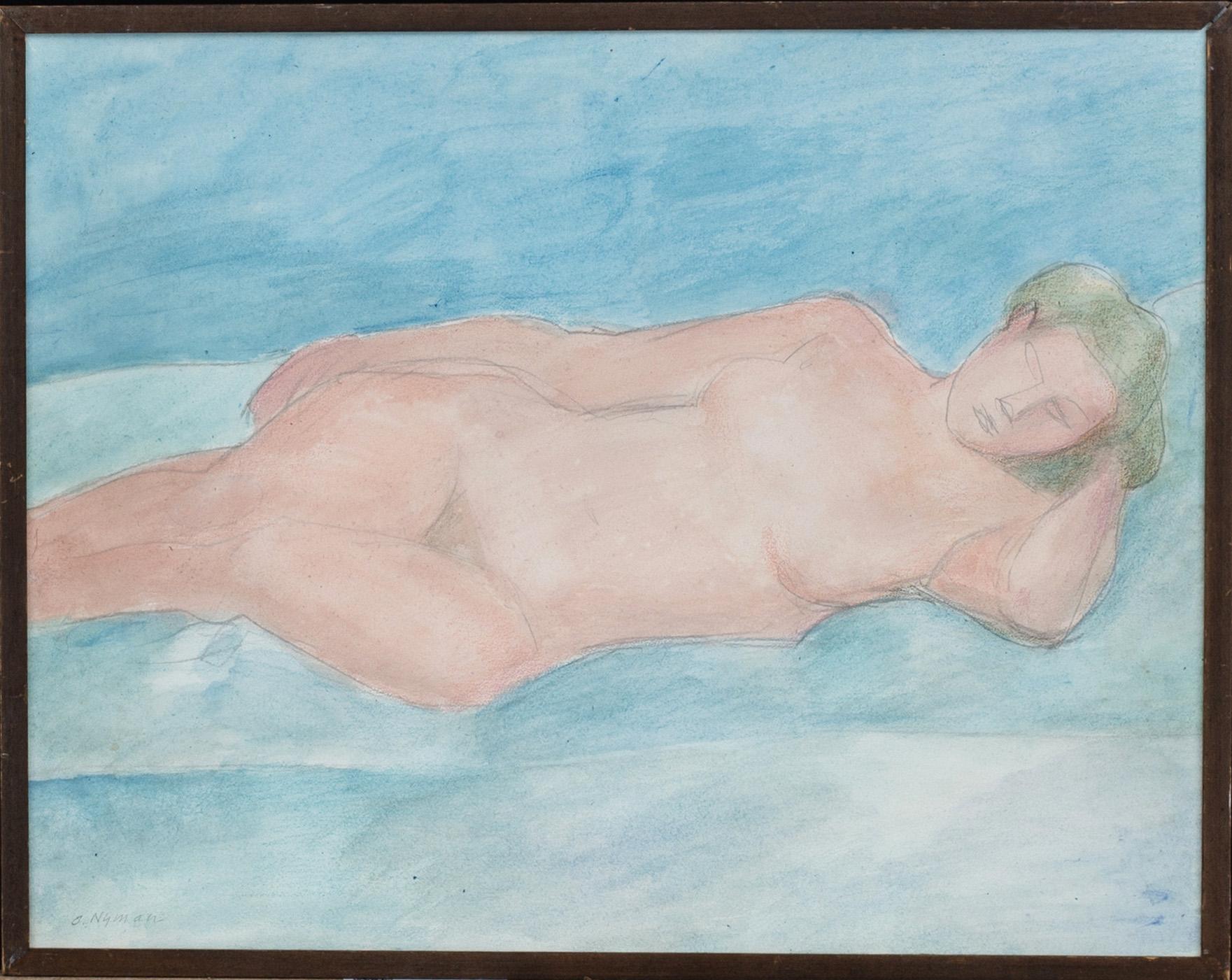 OLLE NYMAN, akvarell, signerad.