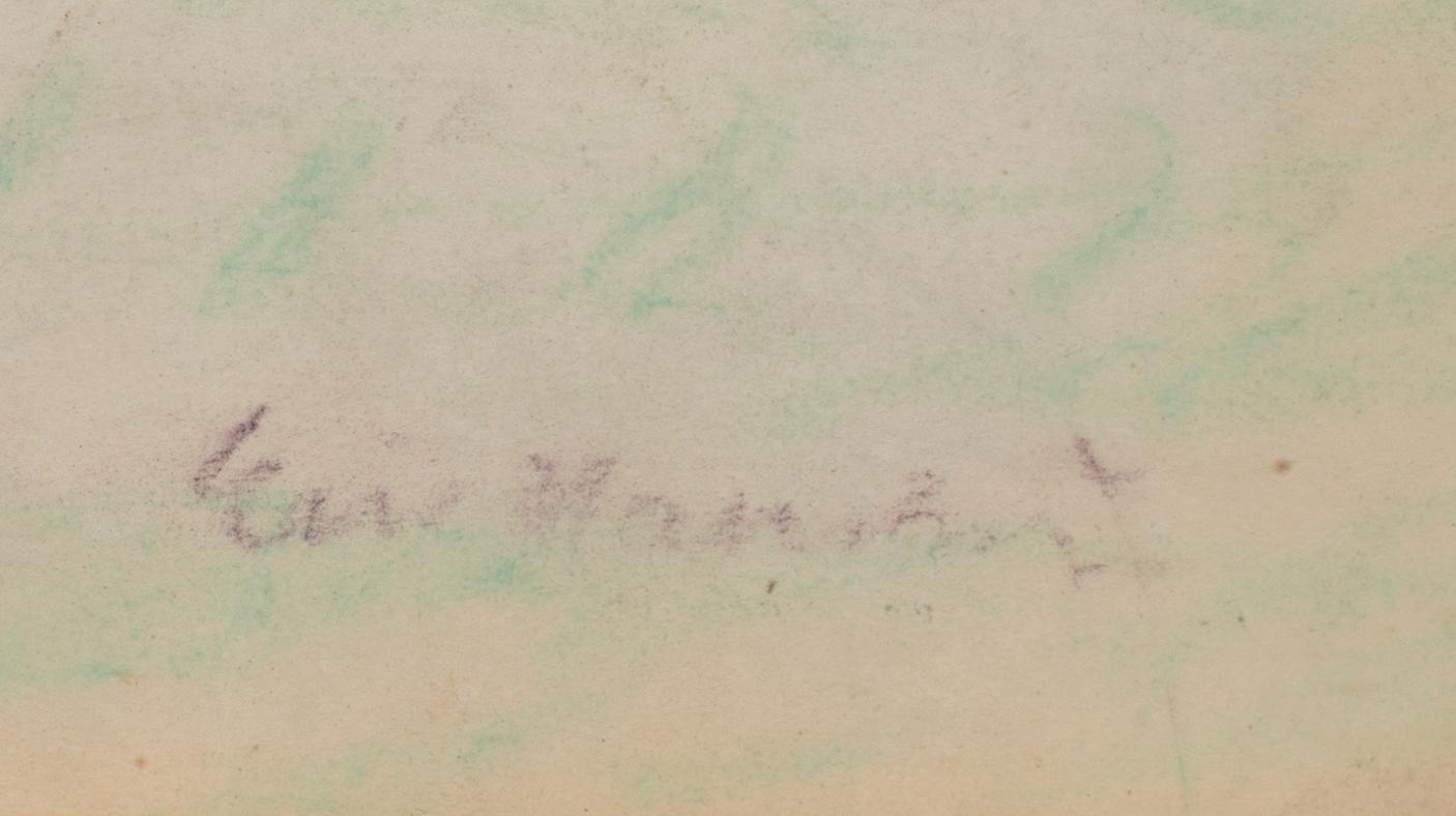 ERIC HALLSTRÖM, pastel, signed,