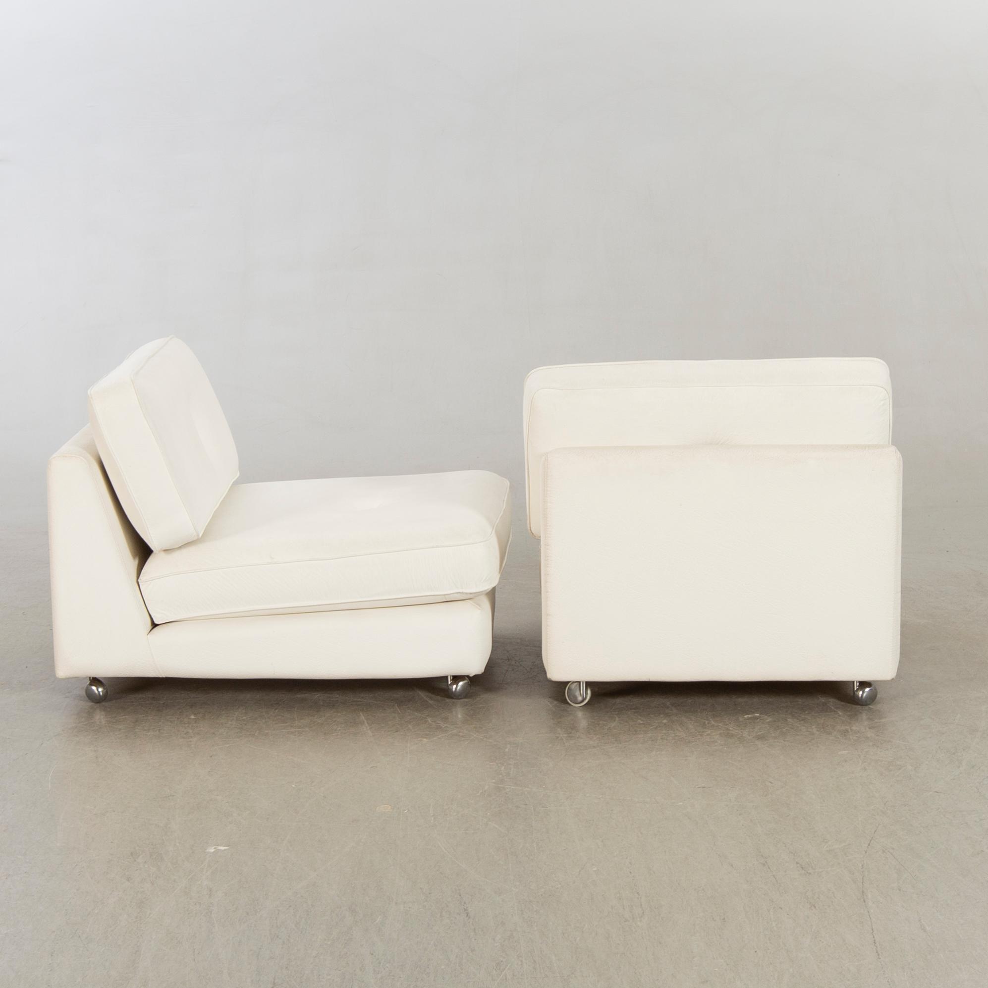A pair of Gillis Lundgren 'Poco' IKEA 1970's lounge chairs.