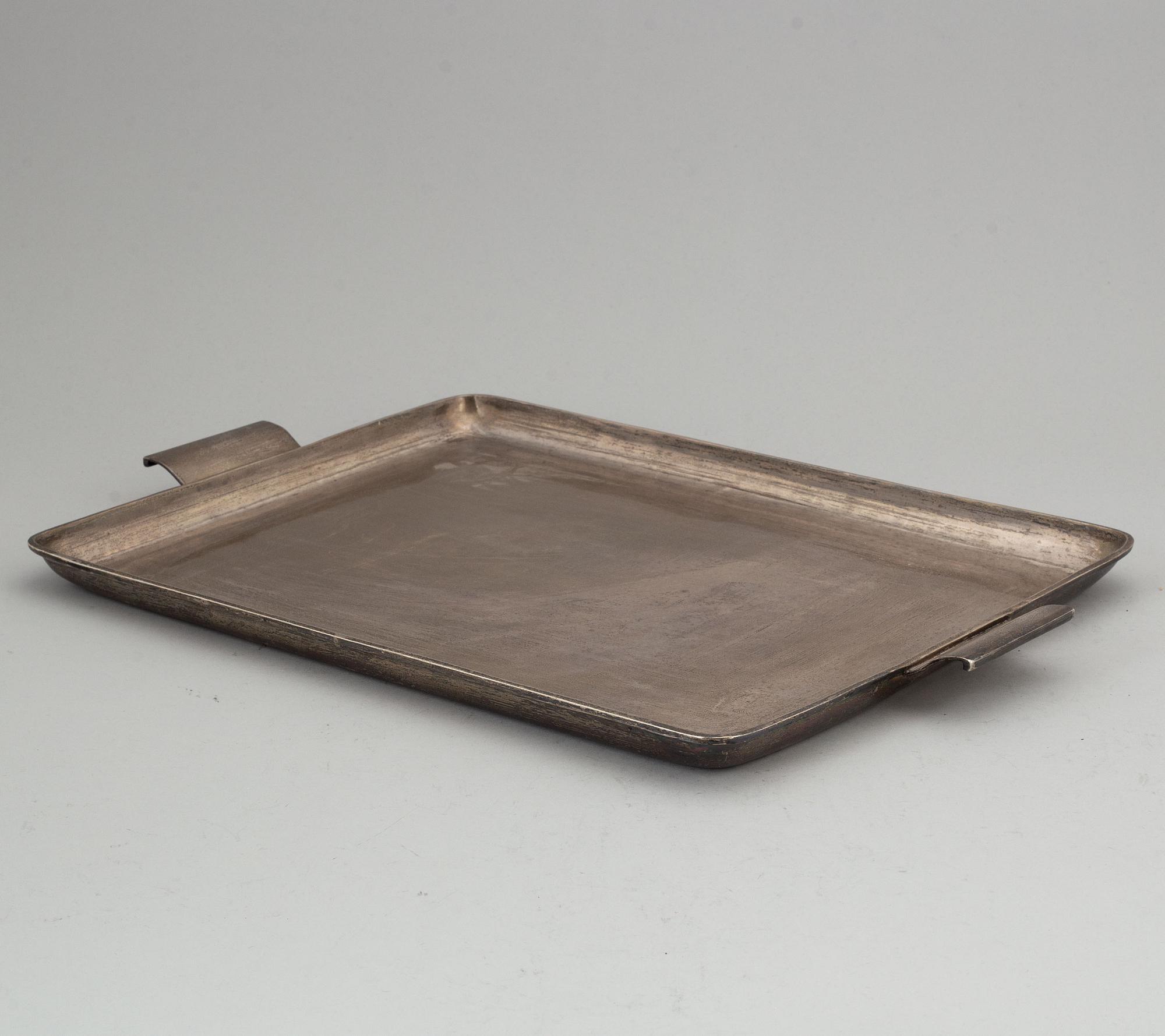 A sterling silver tray, Mexico.