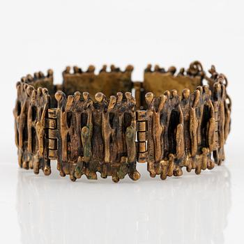 Pentti Sarpaneva, collier och armband, brons med ametist.