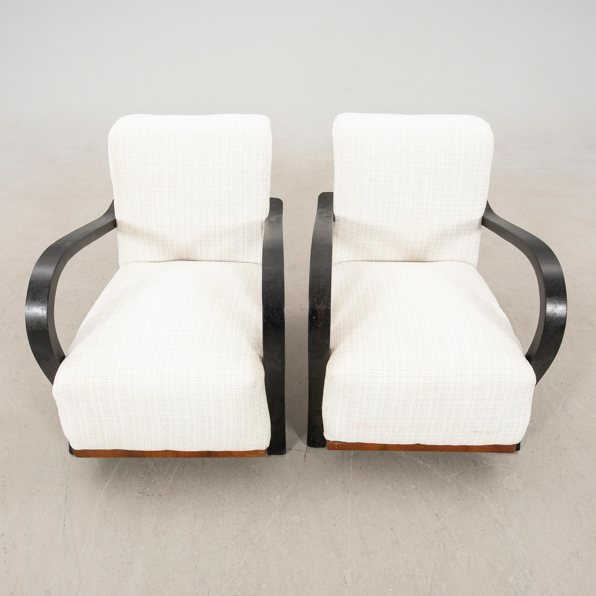 Fåtöljer ett par Art Deco 1900-talets första hälft.