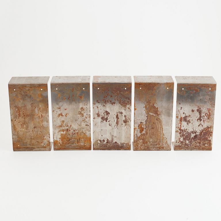 Helena Bloom, vägghyllor, 5 st, industridesign, 2000-tal.