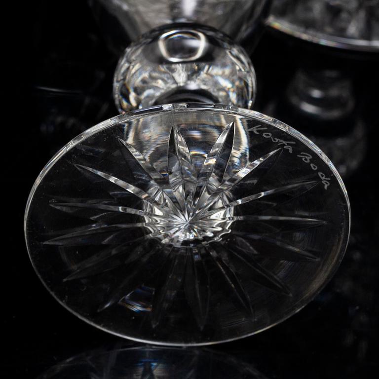 45 psc glass 'Elvira Madigan' by Kosta Boda, Sweden.