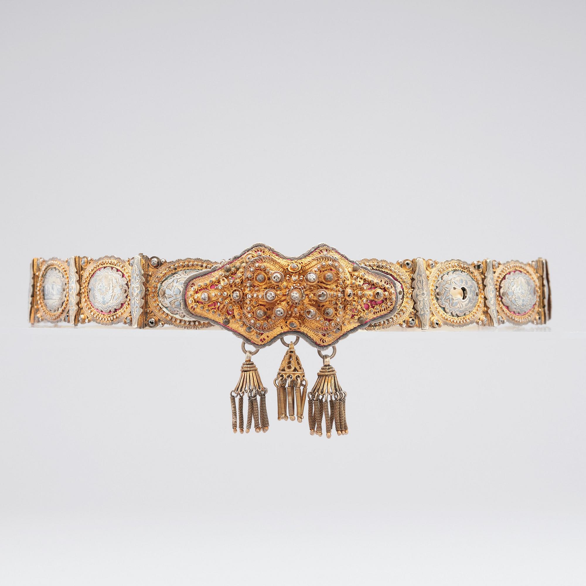 An Ottoman empire / Armenian bridal belt, around 1890-1910.