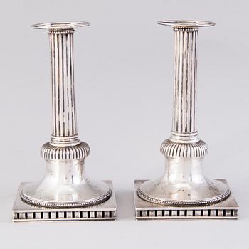 A PIAR OF FINNISH CANDLESTICKS, silver, Anders Christian Levon, Turku 1799.