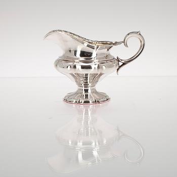KAFFESERVIS, 3 delar, silver, rokoko stil, Suomen kultasepät, Åbo 1935-1936. Tot. vikt ca 1349 g.
