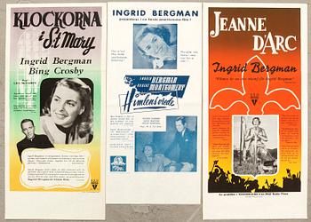 Film posters 3 pcs Ingrid Bergman.