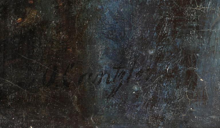 JOHAN OSKAR CANTZLER, olja på duk, 1800-tal.